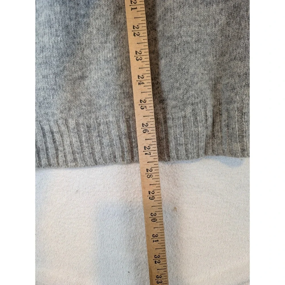 Brooks Brothers Shetland Houndstooth V-Neck Sweater Mens Large Grey Plaid Preppy